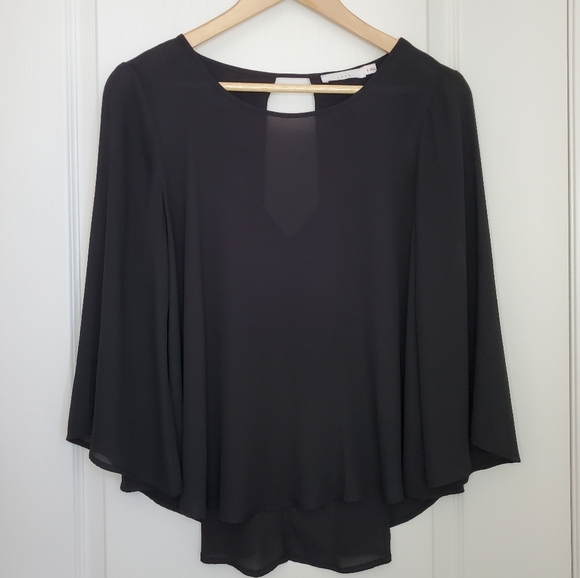 LUSH Sheer Black Blouse - Picture 2 of 11